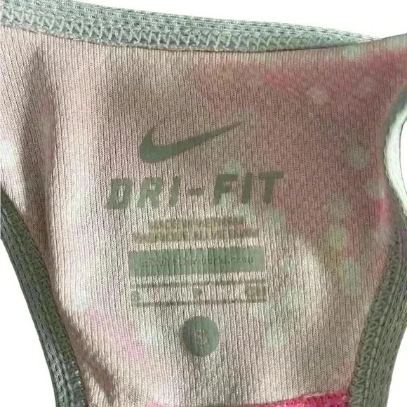 Nike Dri-Fit Pink White Women’s Tank Top Small Racer Back - Picture 6 of 7